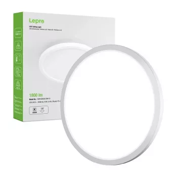 LEPRO 1500038 LED griestu lampa 18W 1800lm 4000K dabīgi balta IP54 pie griestiem montējama