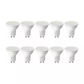 LEPRO 200081-DW-EU-10 GU10 LED spuldze, 4.5W, 345 lm, 6500K dienasgaismas balta, 100° starojuma leņķis, 10 iepakojums