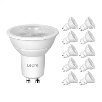 LEPRO 200084-WW-EU-10 GU10 Dimējama LED spuldze, 4.5W, 345 lm, 2700K, 38°, 10 iepakojums