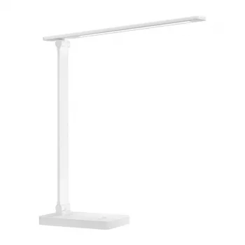 LEPRO 310003 LED galda lampa, 700 lm, 5 krāsu temperatūras, skārienjutīga regulēšana, USB uzlādes ports, balta