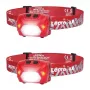 LEPRO 320014-R-2 USB uzlādējama LED galvas lampa, 2 iepakojumā, 200 lūmeni, IPX4 ūdensizturīga, 5 režīmi ar sarkano gaismu, USB-C uzlāde, regulējama galvas saite