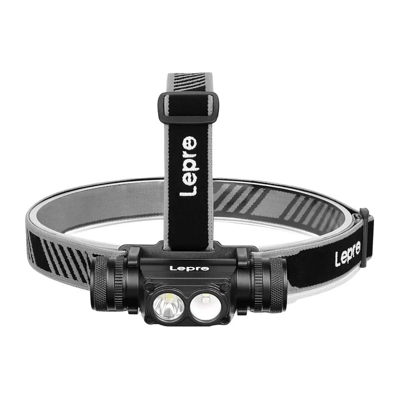 LEPRO 320018 uzlādējama LED galvas lampa ar kustības sensoru, 1000 lūmeni, USB-C uzlāde, IPX4