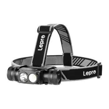 LEPRO 320018 uzlādējama LED galvas lampa ar kustības sensoru, 1000 lūmeni, USB-C uzlāde, IPX4
