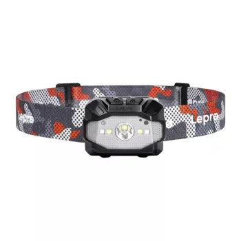Lepro 320022 uzlādējama LED galvas lampa, 600 lūmeni, ar kustības sensoru un IPX4
