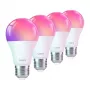 LEPRO B1-EU-4 E27 Wi-Fi LED spuldzes, 4 gab., 9W (60W ekvivalents), 806lm, silti balta 2700K, regulējama spilgtuma, viedās mājas saderīgas ar Alexa un Google Assistant