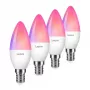 LEPRO BC1-EU-4 C37 RGBCW Wi-Fi LED spuldze E14 4.5W 400lm regulējama baltā + RGB viedā sveces lampa