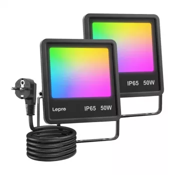 Lepro F1 50W LED prožektors IP65 5000Lm 5000K dienasgaisma, montāža pie sienas