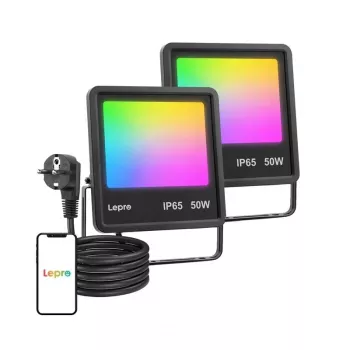 Lepro F1 50W LED prožektors IP65 5000Lm 5000K dienasgaisma, montāža pie sienas