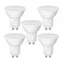 LEPRO GU10 LED spuldze 4,5W (50W ekvivalents), 345 lm, dienasgaismas balta 5000K, 100° staru leņķis, neregulējama, 5 iepakojumā