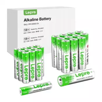 LEPRO PR130003-24 AA/AAA sārma baterijas, 24 iepakojums | 1.5V ilgstoša jauda