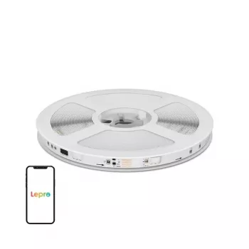 Lepro S1 5m Wi-Fi Bluetooth RGBIC LED Strip – 150 LEDs, 16M Colours, App & Voice Control