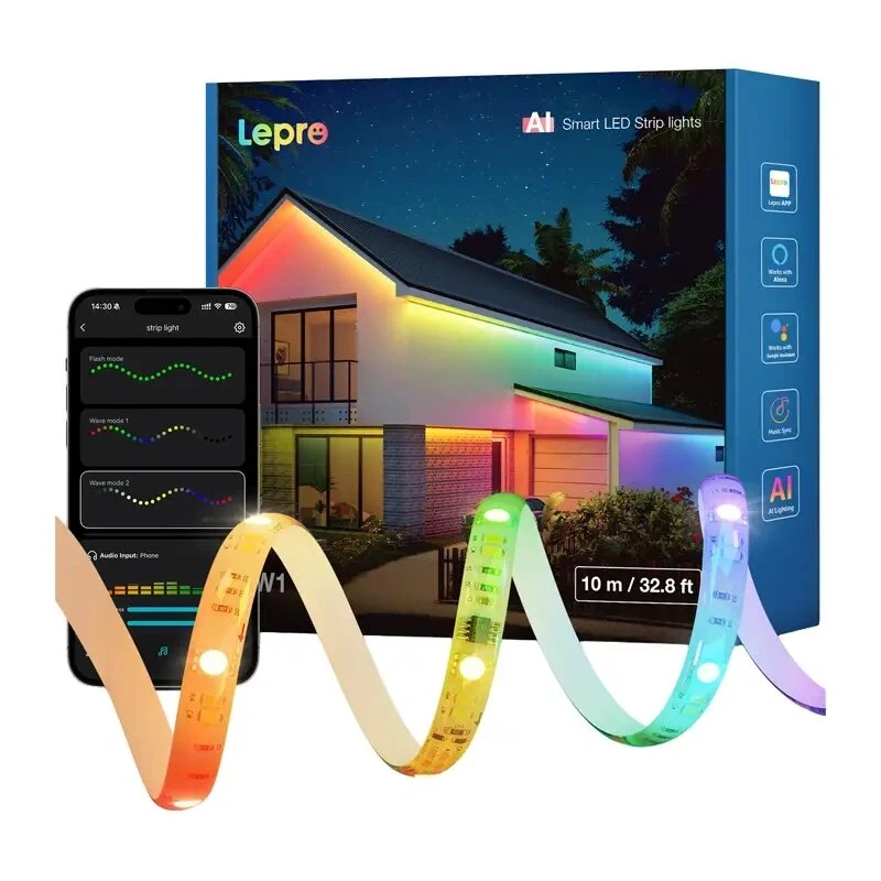 Lepro SW1 10m Wi-Fi Bluetooth RGBIC LED lente