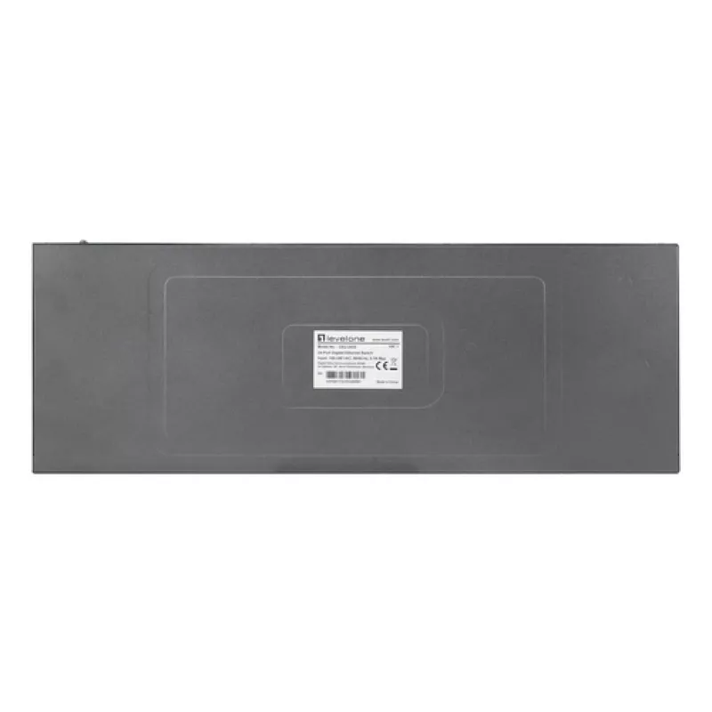 LevelOne GEU-2432 24 portu Gigabit Ethernet komutators, 4 režīmu DIP slēdzis, 19 collu statīva montāža, nevadāms, metāla korpuss