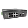LevelOne industriālais PoE+ slēdzis 8x 2.5G PoE, 2x 1G, 2x 10G SFP+ augšupielādes, nevadāms, DIN-sliedes, IP30