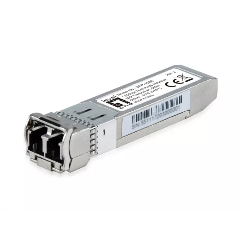 LevelOne SFP raidītājs 1.25Gbps, daudzmodu, Duplex LC, 850nm, 550m