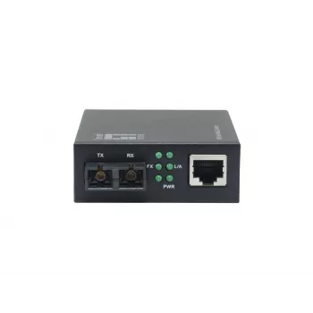 LevelOne Smart Gigabit RJ45-SC mediju pārveidotājs, daudzmodu šķiedra, 850 nm, 500 m, saderīgs ar 19 collu statīva stiprinājuma šasiju, 1000 Mbit/s