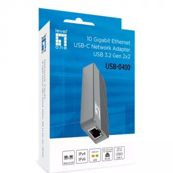 LevelOne USB-0410 USB 3.2 Gen 1 Type-A uz Gigabit Ethernet adapteris