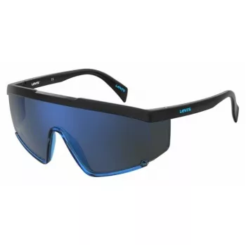 Levi's LV-1008-S-OY4 Unisex Shield Saulesbrilles - Melns Rāmis Pelēkas Lēcas UV400