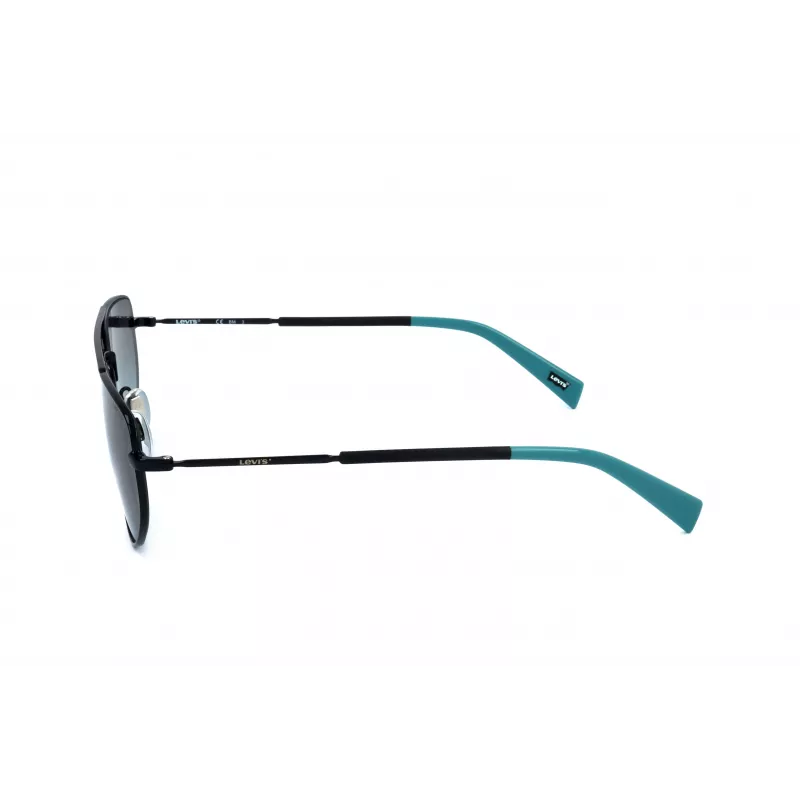 LEVI'S LV-1018-S-807 Unisex saulesbrilles, melns rāmis, pelēkas lēcas, 59 mm