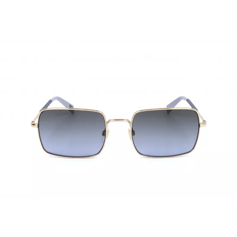 LEVI'S LV-1019-S-BL Unisex taisnstūra saulesbrilles - Melns rāmis, dūmu pelēkas lēcas, 57 mm