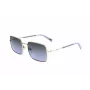 LEVI'S LV-1019-S-BL Unisex taisnstūra saulesbrilles - Melns rāmis, dūmu pelēkas lēcas, 57 mm