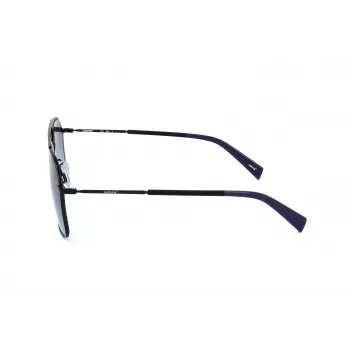 LEVI'S LV-1021-S-807 Unisex saulesbrilles - Melns acetāta rāmis, Pelēkas polikarbonāta lēcas, 58 mm
