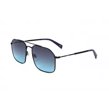 LEVI'S LV-1021-S-807 Unisex saulesbrilles - Melns acetāta rāmis, Pelēkas polikarbonāta lēcas, 58 mm