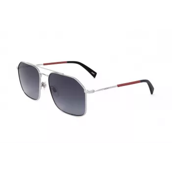 Levi's LV-1021-S-RD Unisex saulesbrilles - melns rāmis, pelēkas lēcas, 58 mm