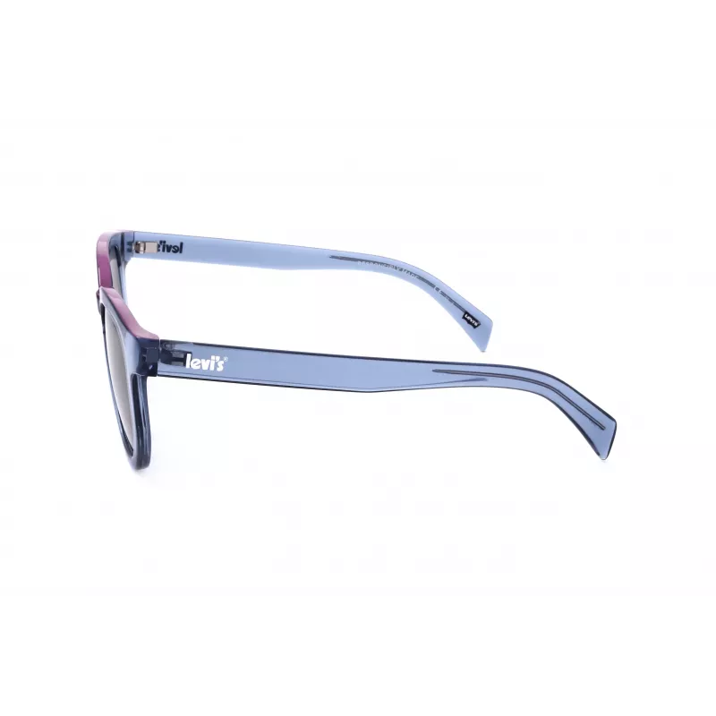 LEVI'S LV-1022-S-PJP Unisex taisnstūra saulesbrilles - Havana acetāta rāmis, zaļas polarizētas lēcas, 51 mm