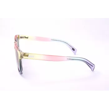 LEVI'S LV-1023-S-F74 Unisex saulesbrilles, Havana acetāta rāmis, pelēkas polikarbonāta lēcas, 53 mm