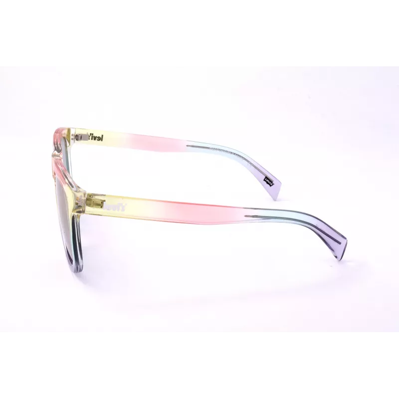 LEVI'S LV-1023-S-F74 Unisex saulesbrilles, Havana acetāta rāmis, pelēkas polikarbonāta lēcas, 53 mm
