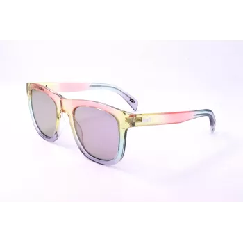 LEVI'S LV-1023-S-F74 Unisex saulesbrilles, Havana acetāta rāmis, pelēkas polikarbonāta lēcas, 53 mm