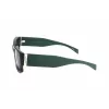 LEVI'S LV-1033-S-1ED Unisex taisnstūra saulesbrilles - Melns rāmis Pelēkas lēcas 53mm