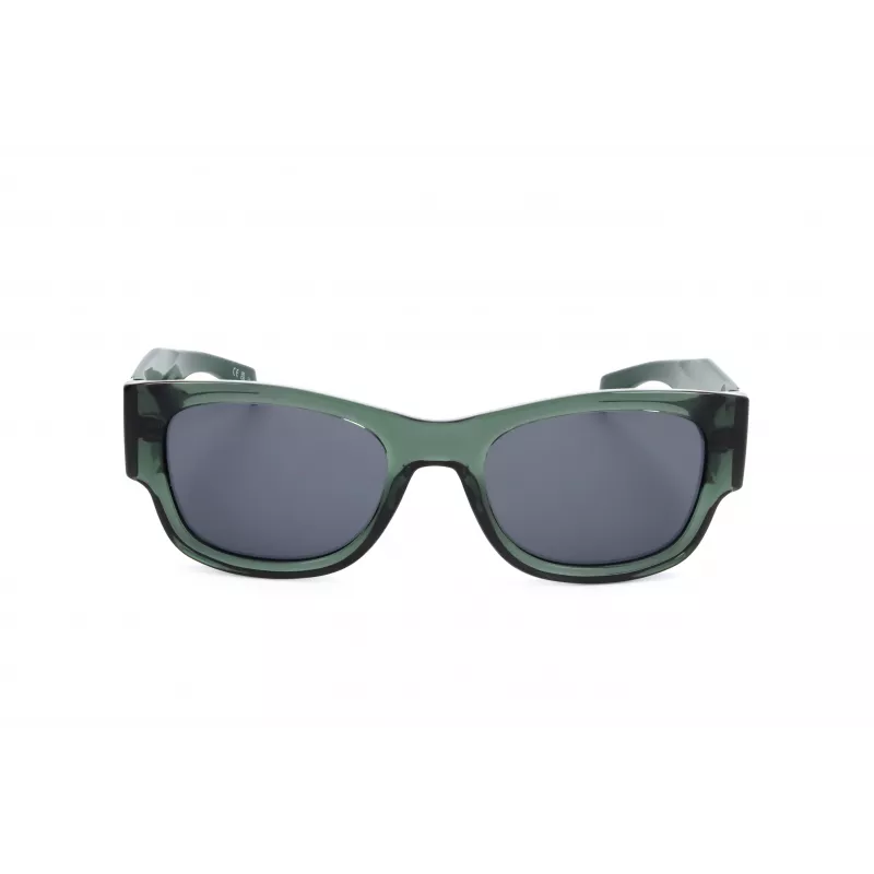 LEVI'S LV-1033-S-1ED Unisex taisnstūra saulesbrilles - Melns rāmis Pelēkas lēcas 53mm