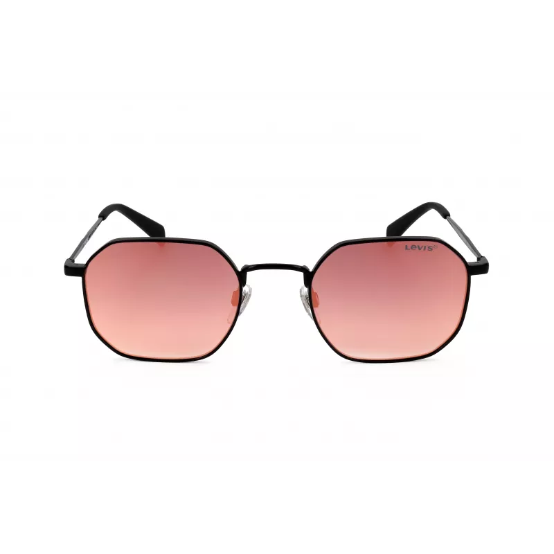LEVI'S LV-1035-S-003 Unisex saulesbrilles, melns rāmis, pelēkas lēcas, 51/22/140 mm