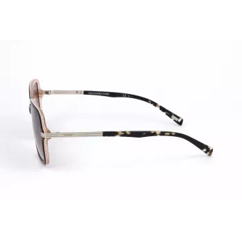 LEVI'S LV-5018-S-MS5 Sieviešu taisnstūra saulesbrilles - Havana/Bruņurupuča acetāta rāmis, Brūnas polikarbonāta lēcas, UV400 aizsardzība, 54/20/145 mm