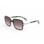 LEVI'S LV-5018-S-MS5 Sieviešu taisnstūra saulesbrilles - Havana/Bruņurupuča acetāta rāmis, Brūnas polikarbonāta lēcas, UV400 aizsardzība, 54/20/145 mm