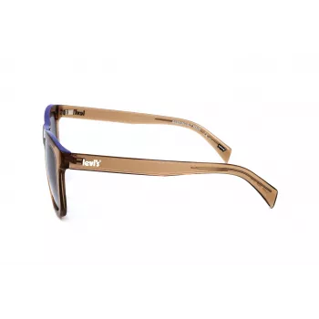 LEVI'S LV1023S09GB Unisex saulesbrilles - Matēts melns rāmis, pelēkas lēcas, 53 mm