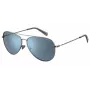 LEVIS Unisex Saulesbrilles LV1006SD3XG02 Kvadrātveida Melns Rāmis Pelēkas Polarizētas Lēcas 60/17/145 mm
