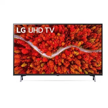 LG 43UP80003LR 43 collu 4K Ultra HD Smart LED televizors ar webOS 6.0, α5 Gen4 AI procesoru, Active HDR, melns