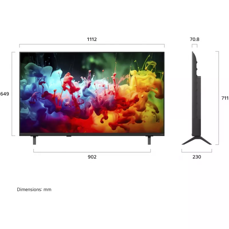 LG 50QNED7EB3C 50 collu QNED 4K Smart TV ar α5 Gen5 AI procesoru un webOS