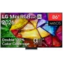 LG 86MRGB87B3B 86 collu 4K UHD viedtelevizors ar Mini LED (Mini RGB) tehnoloģiju, webOS 23, α7 AI procesors 4K Gen6, melns