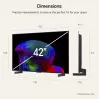 LG Electronics OLED42C6ELB 42 collu 4K OLED televizors, melns, 120Hz, trīskāršais uztvērējs, webOS viedtelevizors