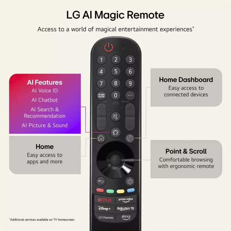 LG Electronics OLED42C6ELB 42 collu 4K OLED televizors, melns, 120Hz, trīskāršais uztvērējs, webOS viedtelevizors