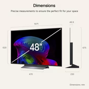 LG Electronics OLED48C6ELB.AEUD 48 collu 4K OLED televizors, melns, UltraHD/4K, trīskāršais uztvērējs, 120 Hz panelis