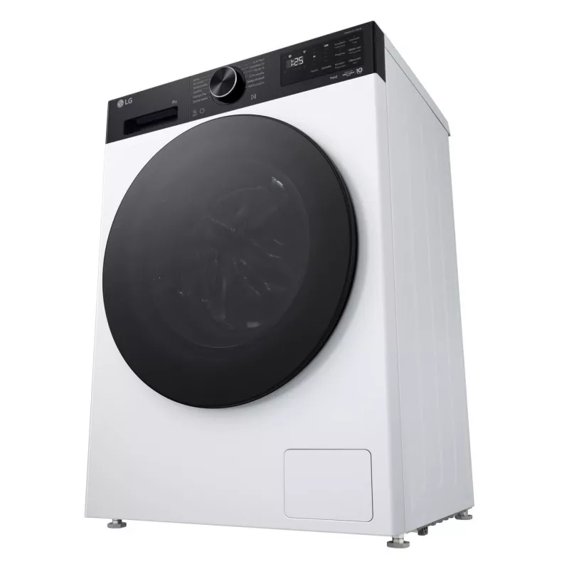 LG F2X50S8TKB 8 kg 1200 apgr./min veļas mazgājamā mašīna ar AI DD, tvaiku un Wi-Fi - balta