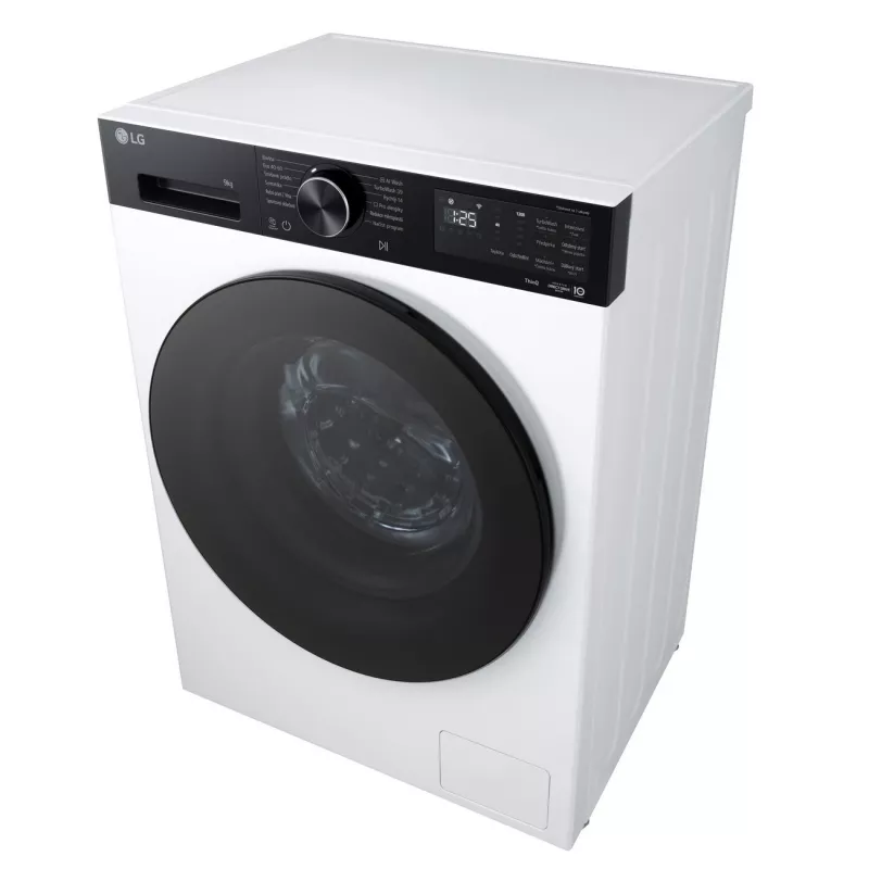 LG F2X50S8TKB 8 kg 1200 apgr./min veļas mazgājamā mašīna ar AI DD, tvaiku un Wi-Fi - balta
