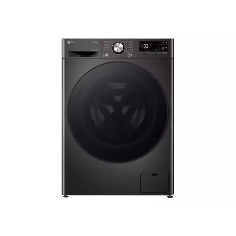 LG F4DR711S2BA Veļas mazgāšanas-žāvēšanas kombinācija, 11 kg mazgāšana, 6 kg žāvēšana, 1400 apgr./min, A/D enerģija, priekšējā ielāde, Black Steel, Wi-Fi, tvaiks, Direct Drive, TFT displejs
