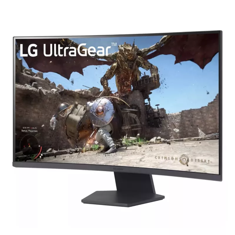 LG UltraGear 32GS60QC-B 31,5 collu QHD VA izliekts spēļu monitors 180Hz 1ms FreeSync Premium