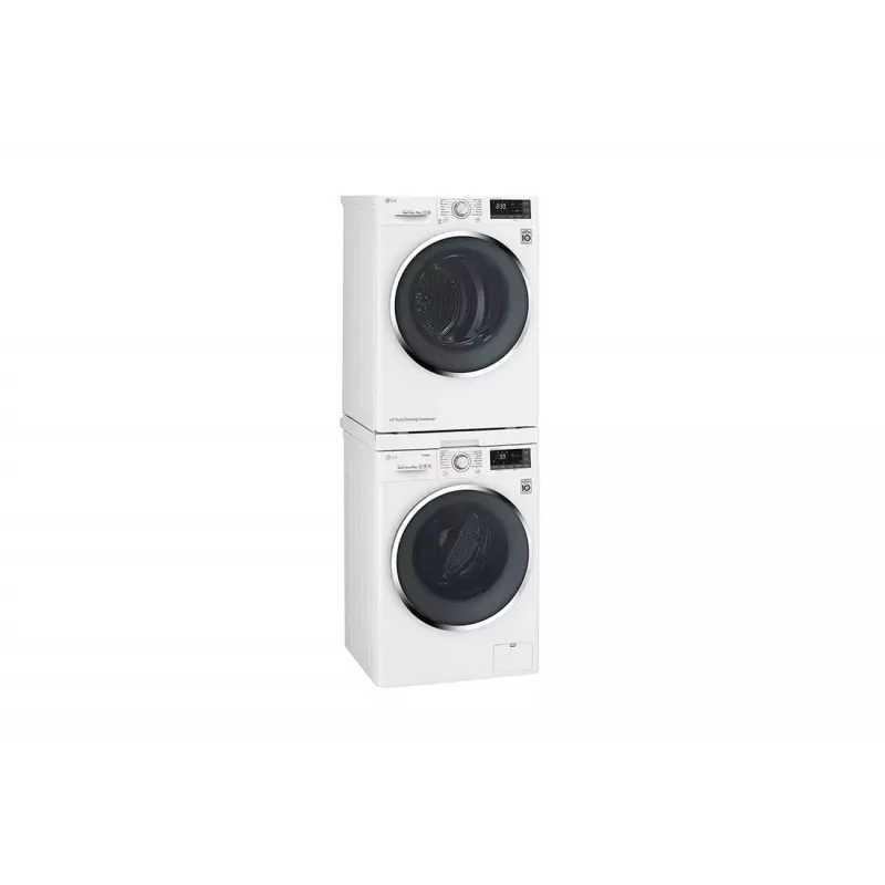 LG WashTower DSTWH.ABWQKEU - 20 kg veļas mazgātājs un 10 kg siltumsūkņa žāvētājs, balts